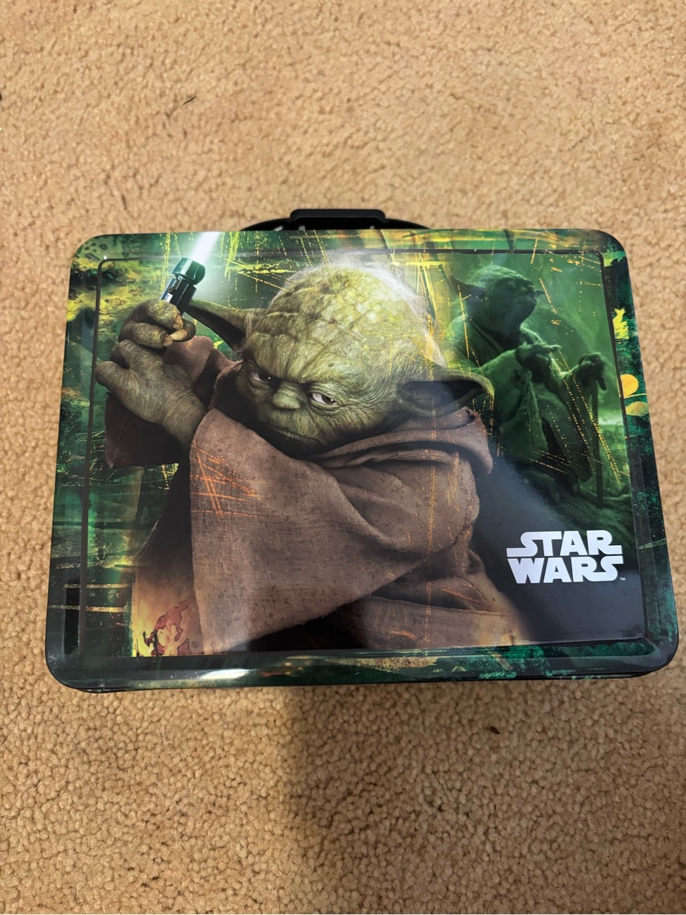 Star Wars Yoda  Tin Lunch Box - Green and Brown